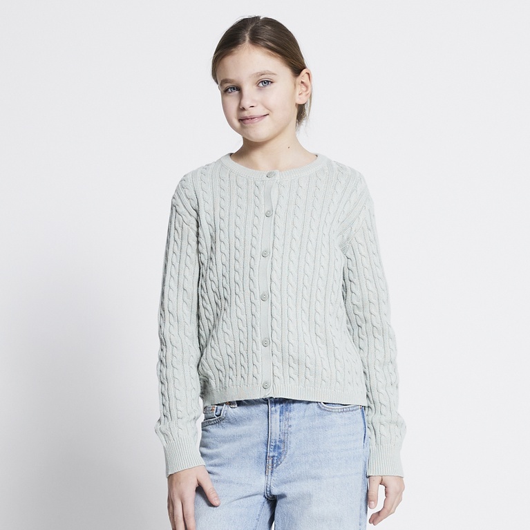 Cable knit cardigan "Majken" Green